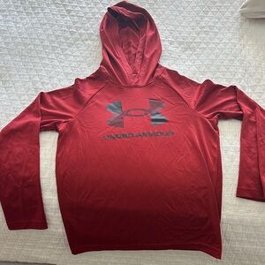 Under Armour Crimson Hoodie with Black Logo
